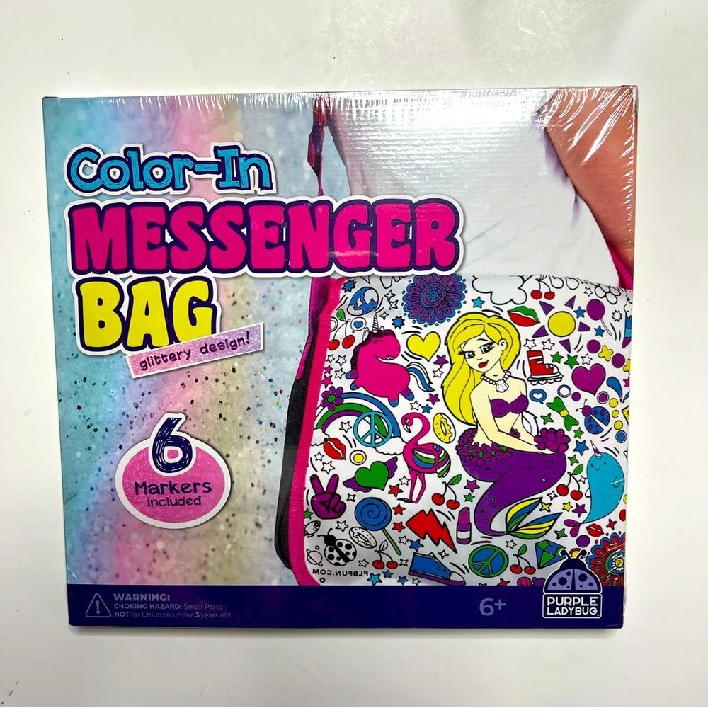 Kids Color-In Mermaid Messenger Bag Craft Kit